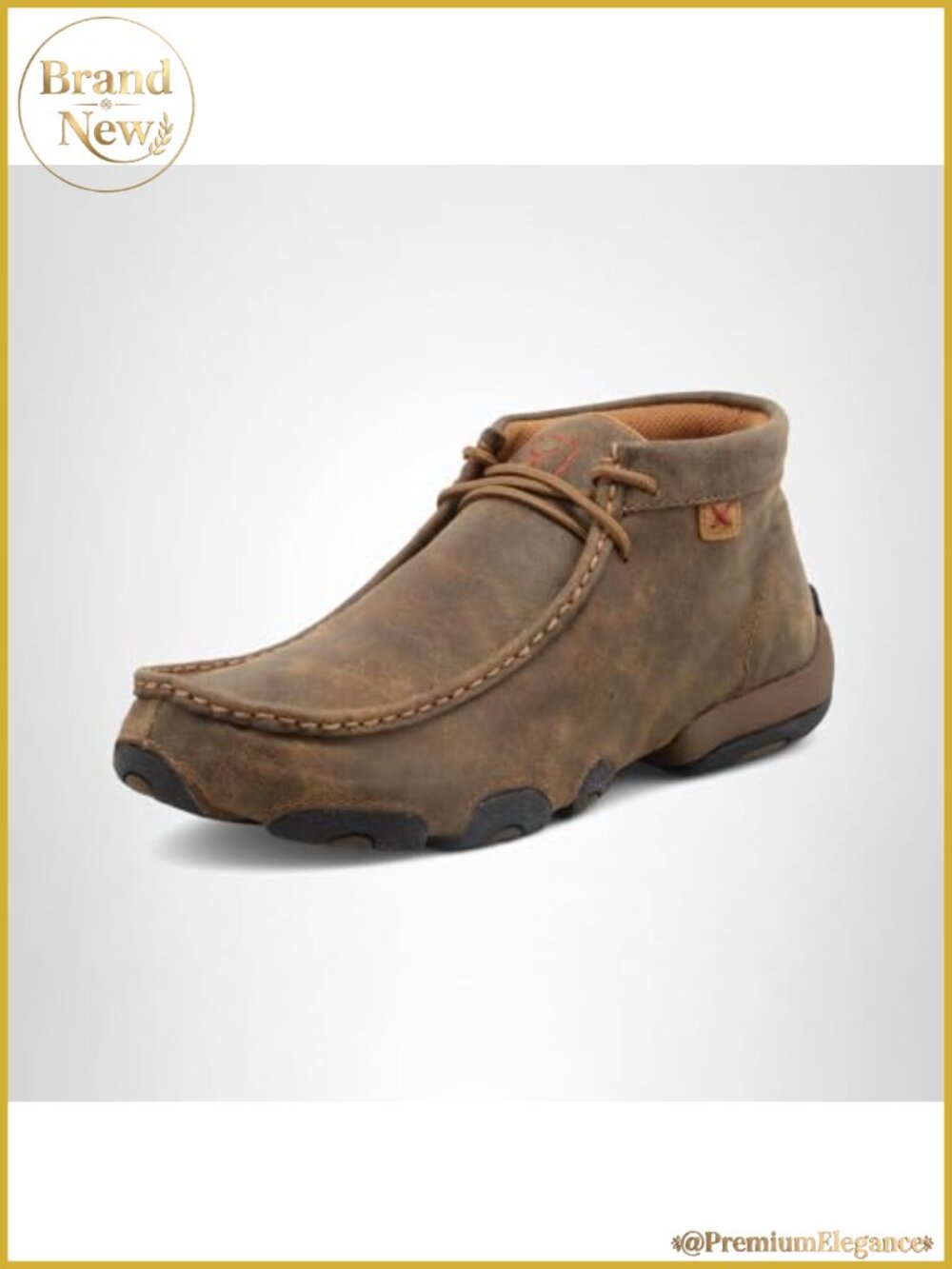 Twisted X Chukka Driving Moc Boot Full-Grain Leather Lace-Up Moccasin